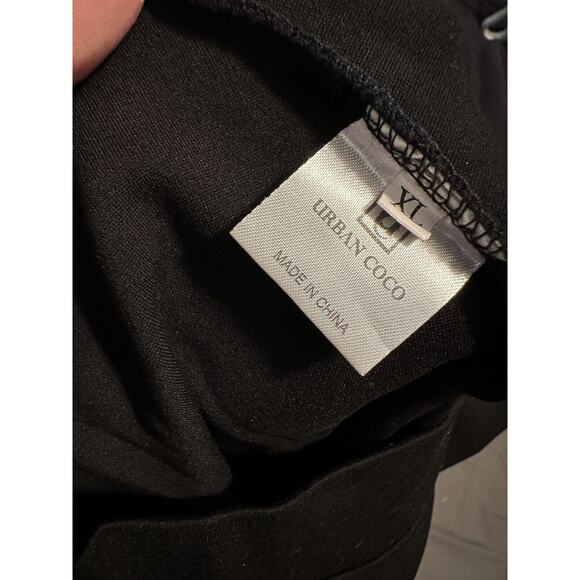 Urban CoCo Women's XL Black Elastic Waist Bodycon Pencil Skirt NWOT - Picture 3 of 4